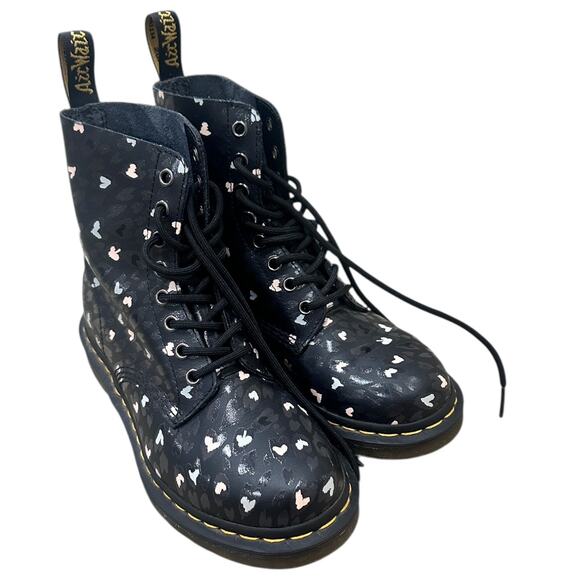 Dr. Martens1460 Pascal Leather Wild Heart Printed Lace Up Boots - Picture 6 of 11
